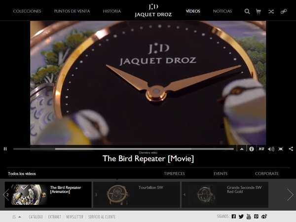 Jaquet Droz estrena sitio web