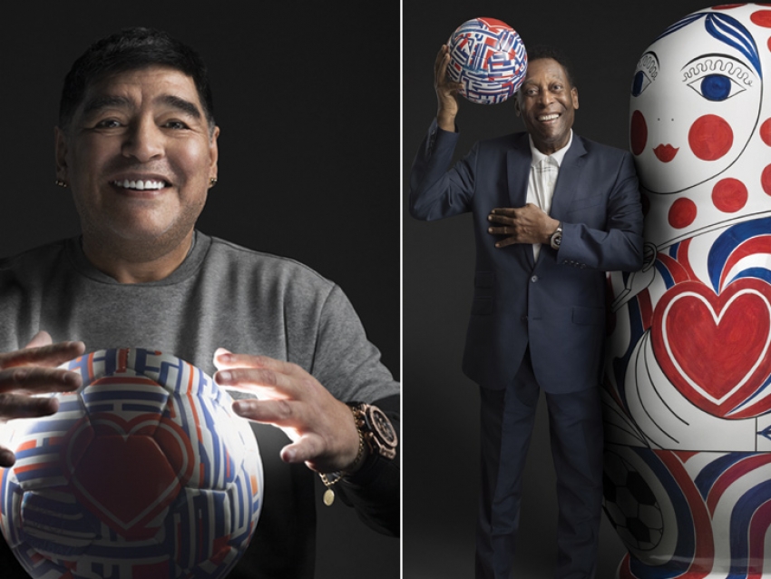 Maradona y Pelé unidos por el lujo