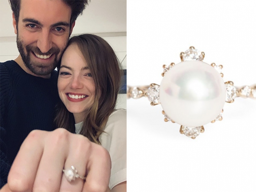 Emma Stone reveló su lujoso anillo de compromiso